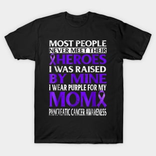 I wear Purple fo my mom Pancreatic Cancer Awareness T-Shirt